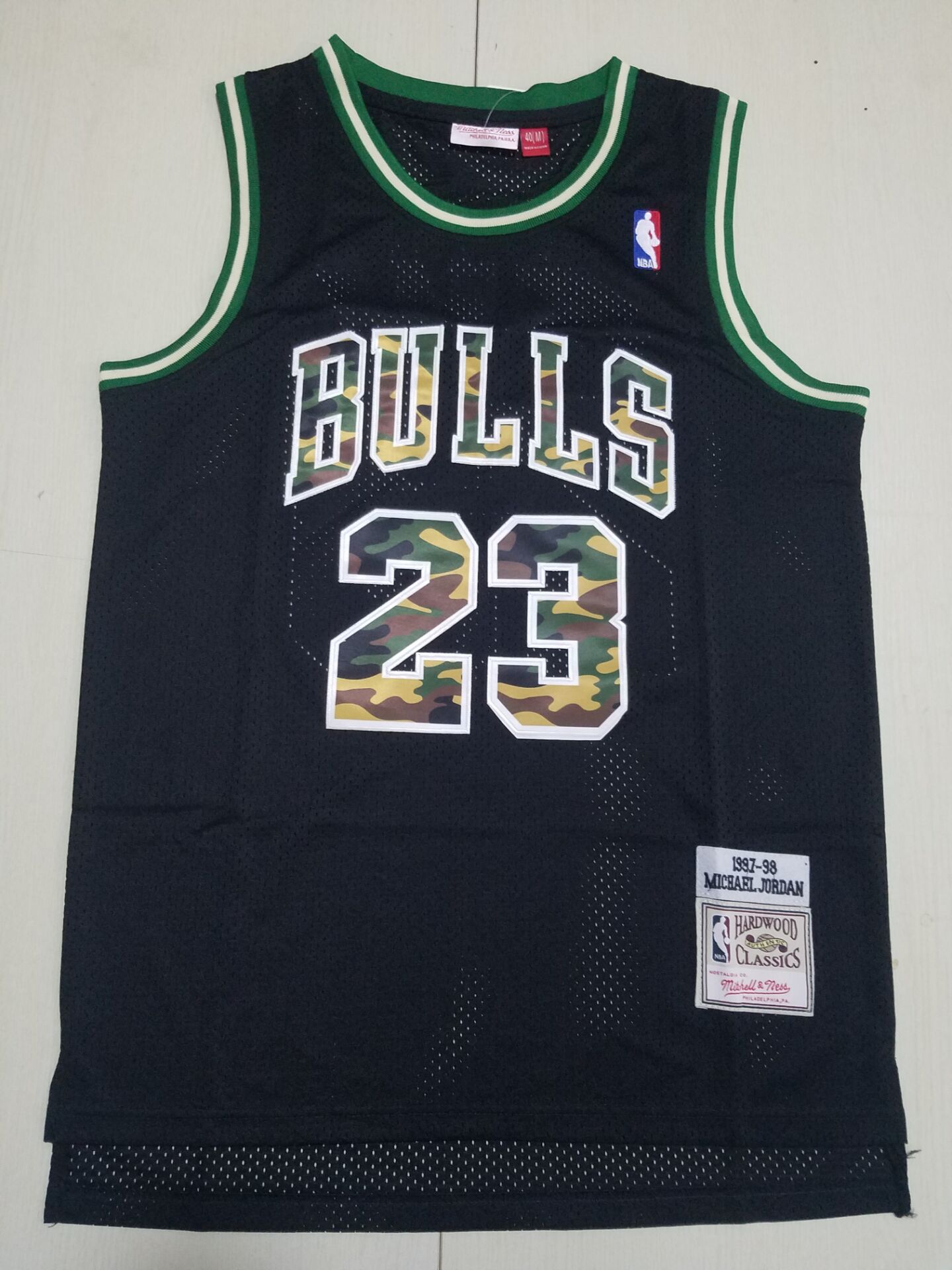 Men Chicago Bulls #23 Jordan Black Camo 2022 NBA Jersey